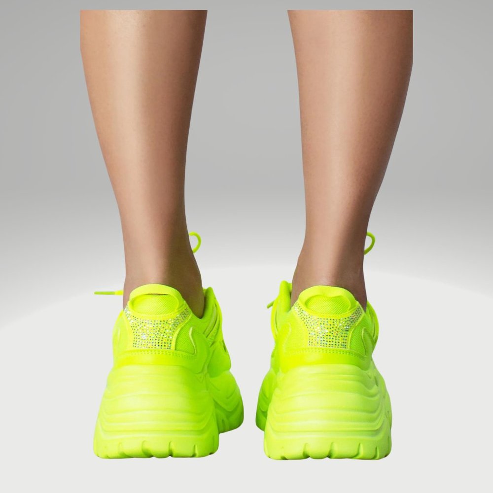 Neon Green Athletic Shoes - Picture 3 of 6